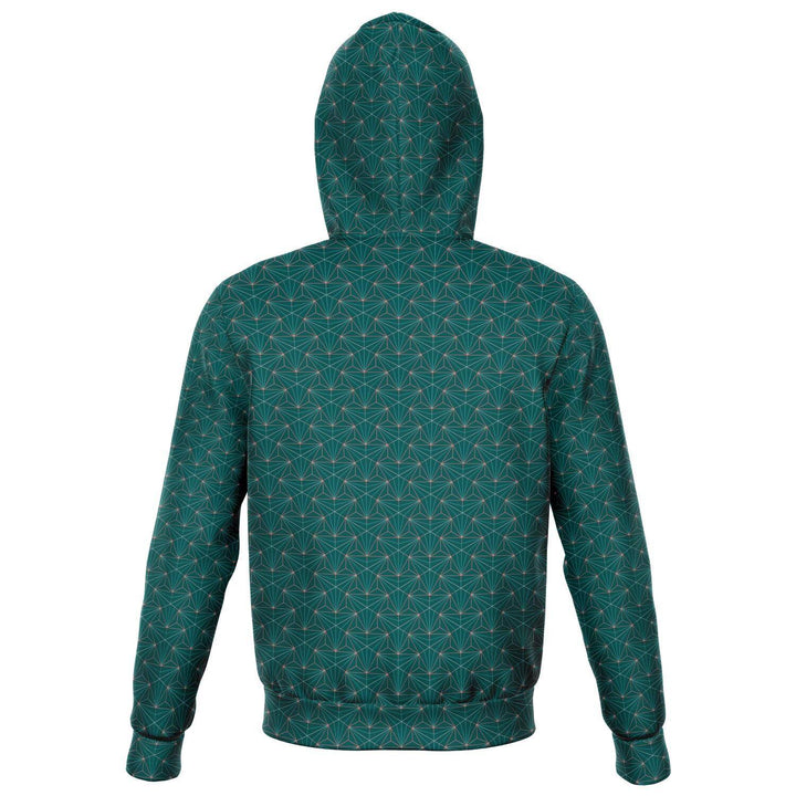 TURQUOISE SACRED CONNECTIONS PREMIUM ZIP UP HOODIE - Manifestie