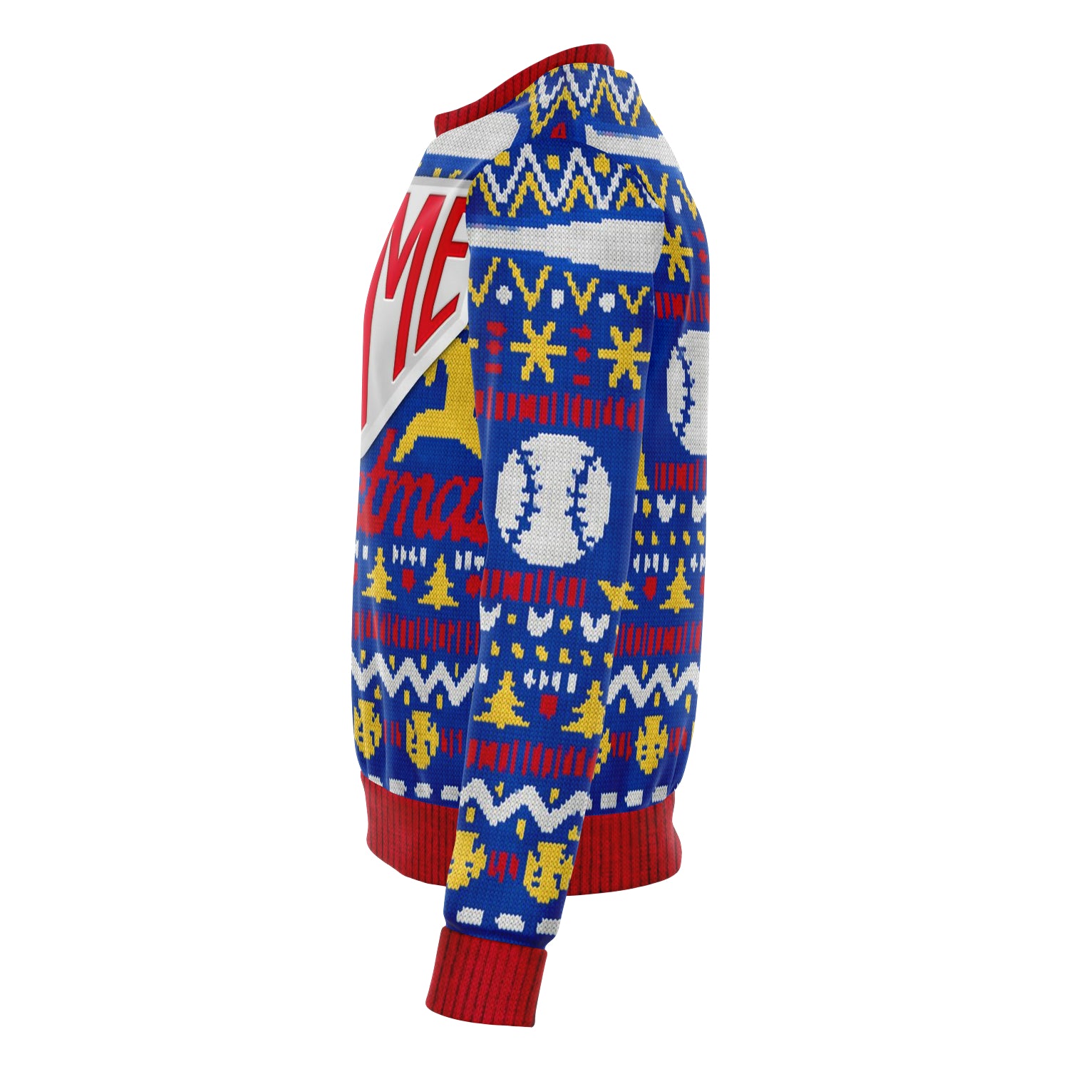 Home For Christmas Baseball Sweatshirt | Unisex Ugly Christmas Sweater, Xmas Sweater, Holiday Sweater, Festive Sweater, Funny Sweater, Funny Party Shirt