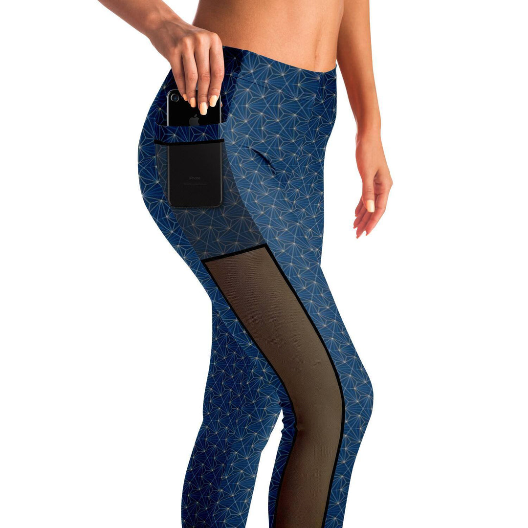 TOPAZ SACRED CONNECTIONS PREMIUM MESH POCKET YOGA LEGGINGS - Manifestie