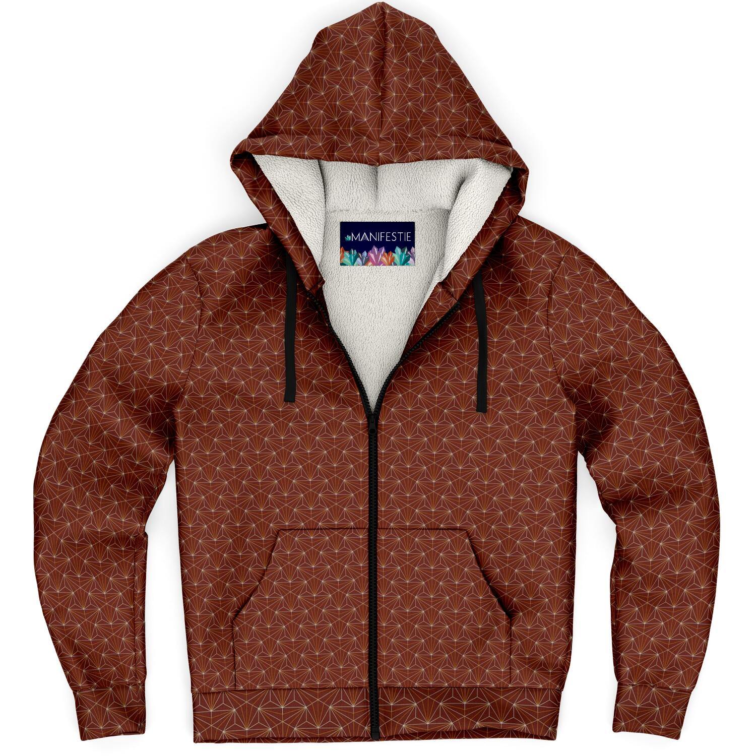 Terra Cotta Sacred Connections Premium Sherpa Lined Zip Hoodie - Manifestie