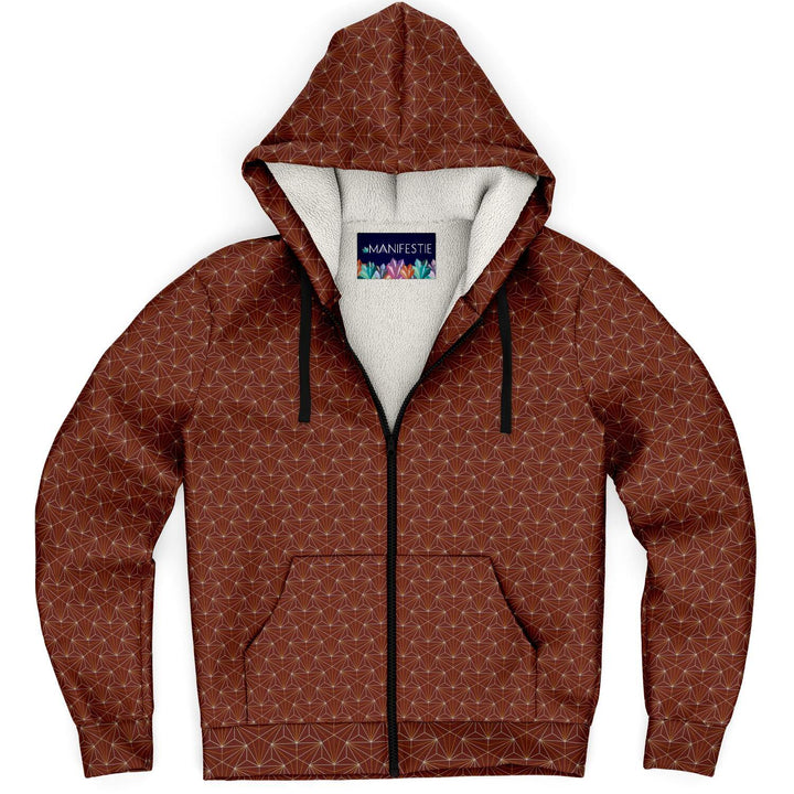 Terra Cotta Sacred Connections Premium Sherpa Lined Zip Hoodie - Manifestie