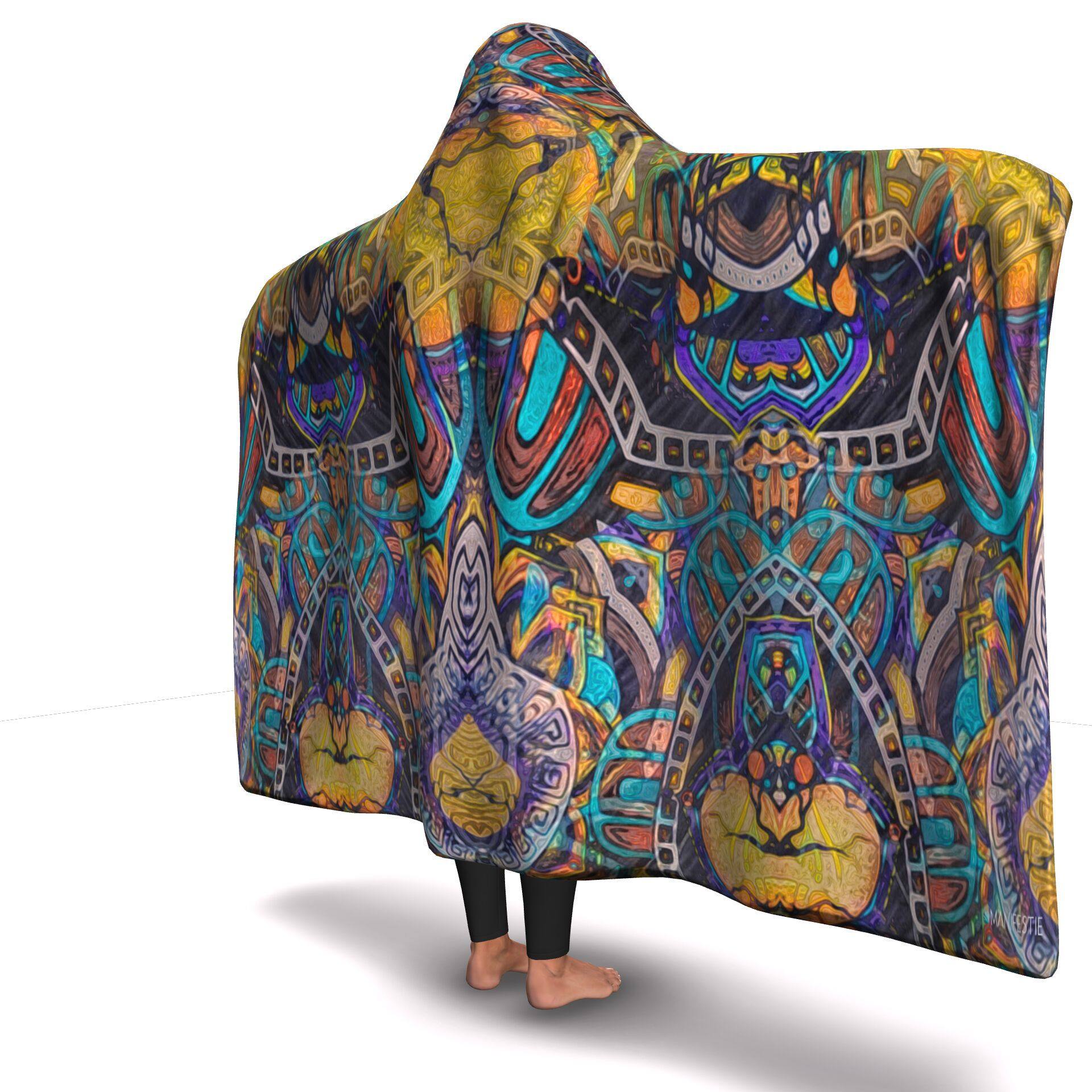 SWEET DREAMS PREMIUM HOODED BLANKET with WRIST STRAPS | Plush, Premium Sherpa | Kids, Adult - Manifestie