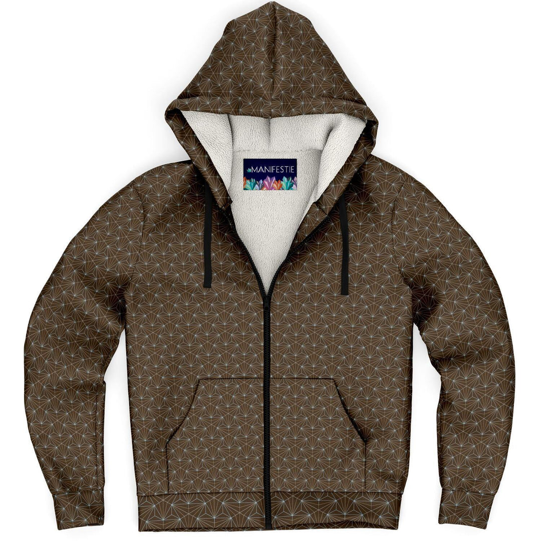 Sandstone Sacred Connections Premium Sherpa Lined Zip Hoodie - Manifestie