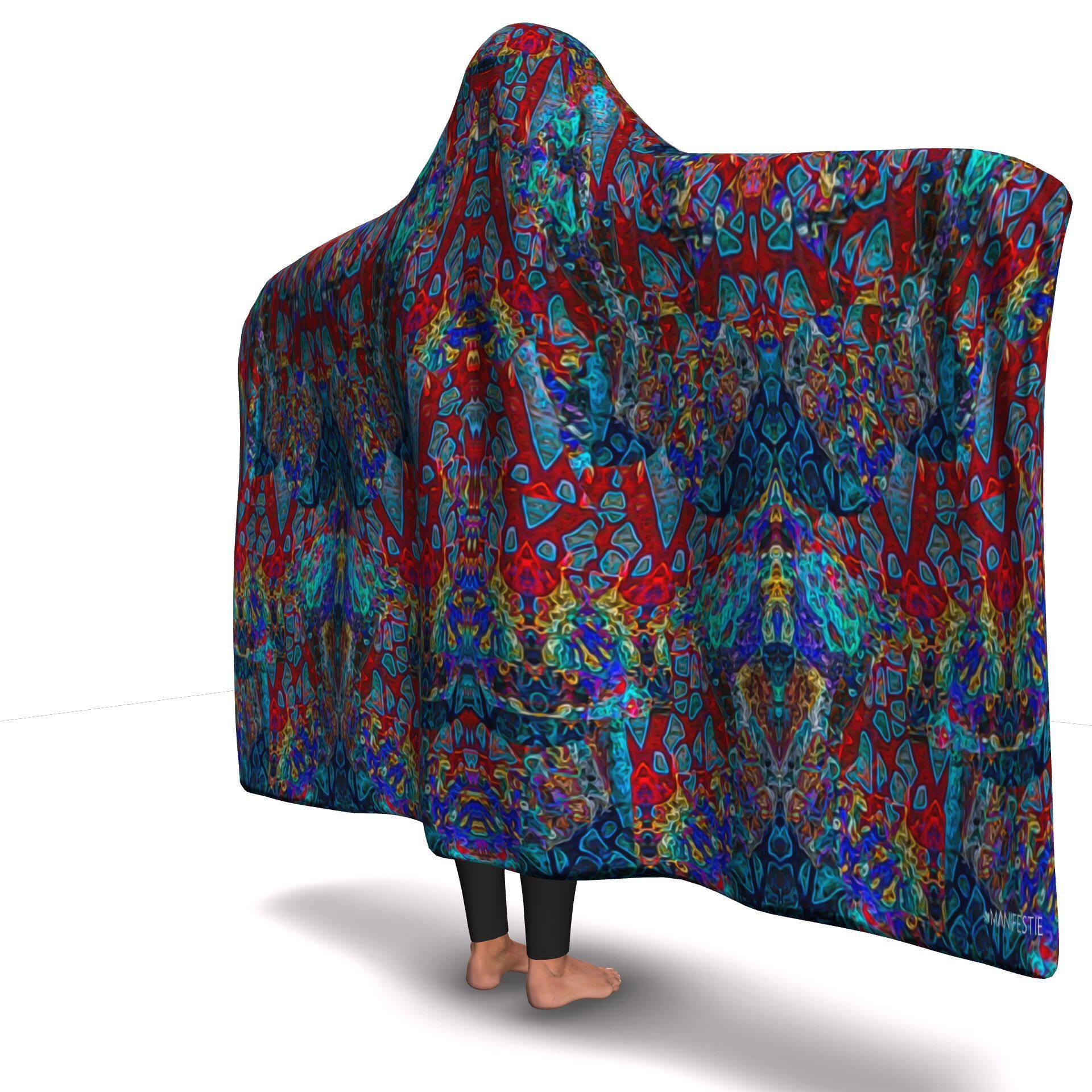 ELAMITE Premium HOODED BLANKET with Wrist Straps | Plush, Premium Sherpa | Kids, Adult - Manifestie