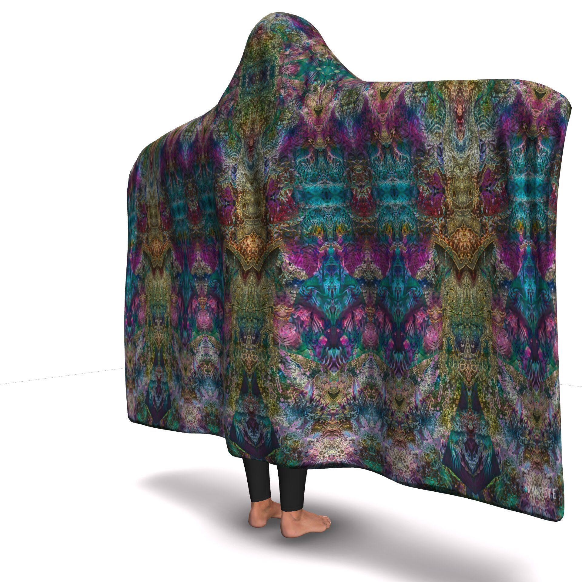 SPIRIT GUIDE PREMIUM HOODED BLANKET with WRIST STRAPS | Plush, Premium Sherpa | Kids, Adult - Manifestie