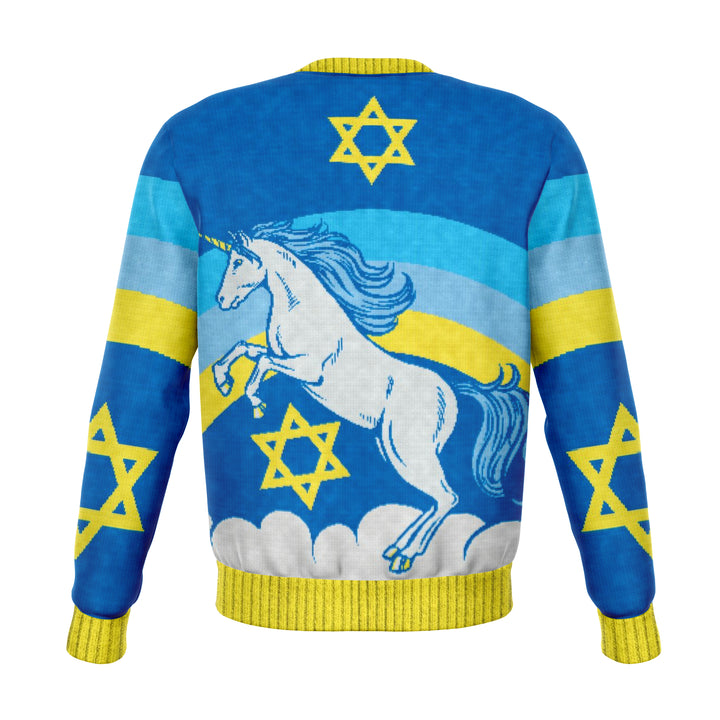 Jewnicorn Hanukkah Sweater, Holiday Sweater, Ugly Festive Sweater, Funny Sweater, Funny Party Shirt