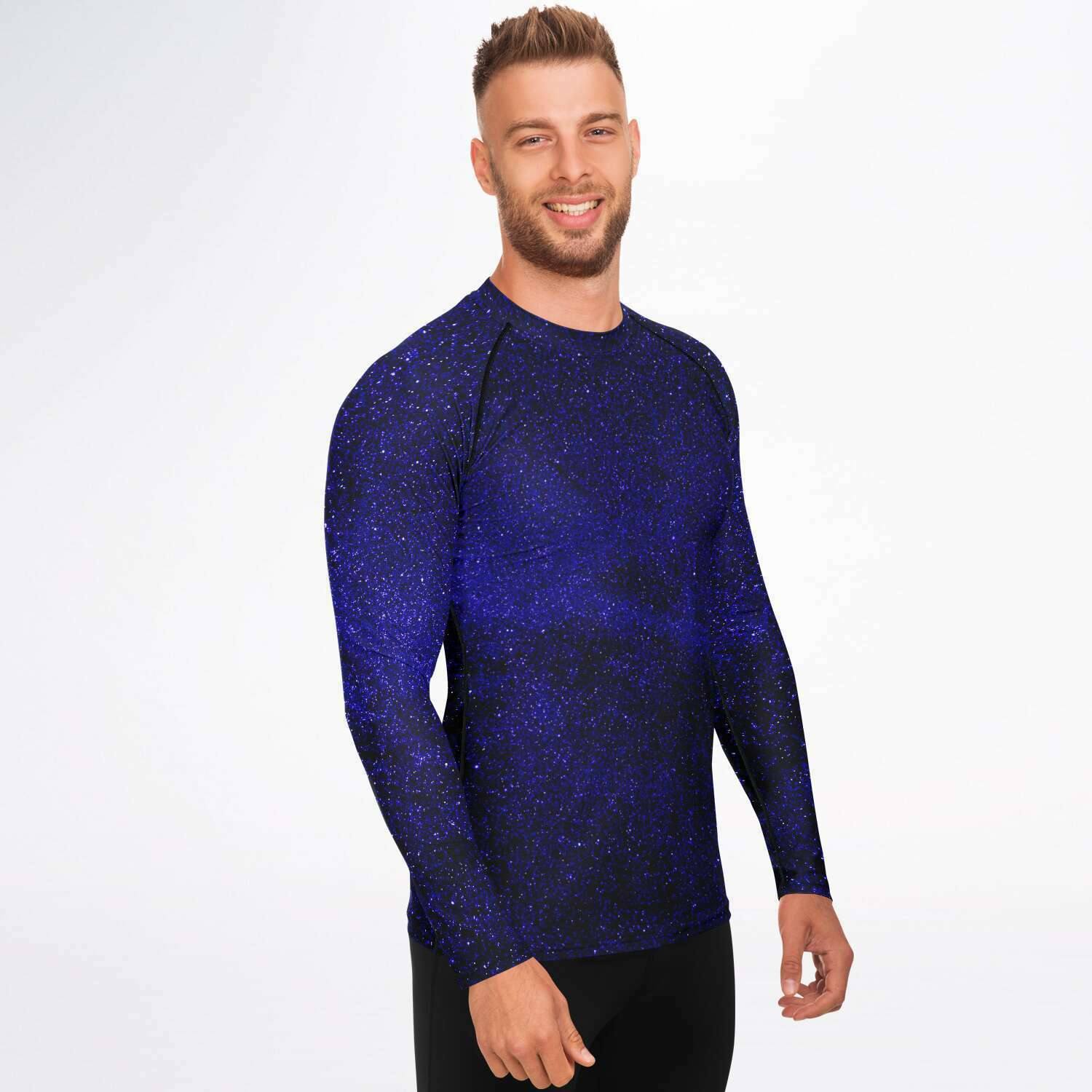 Deep Blue Galaxy Mens Rash Guard - Manifestie