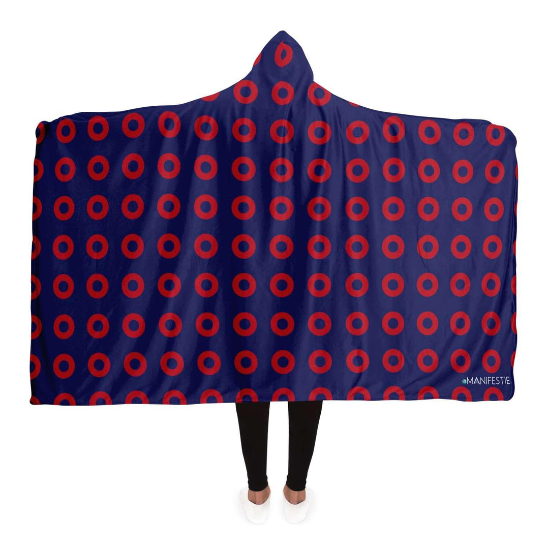 Fishman Donuts Phish PREMIUM HOODED BLANKET with WRIST STRAPS | Phish Band - Manifestie