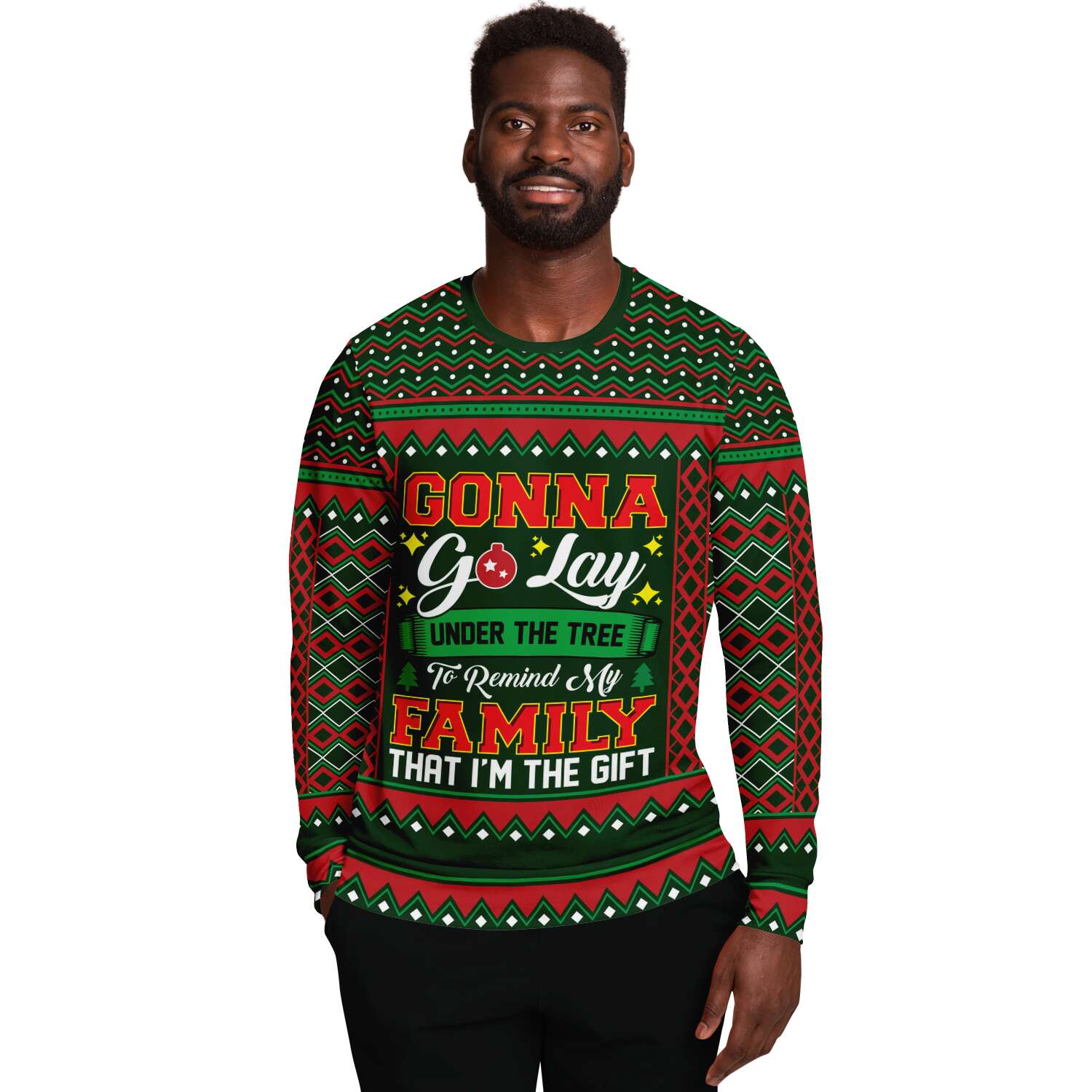 I Am The Gift Sweatshirt | Unisex Ugly Christmas Sweater, Xmas Sweater, Holiday Sweater, Festive Sweater, Funny Sweater, Funny Party Shirt