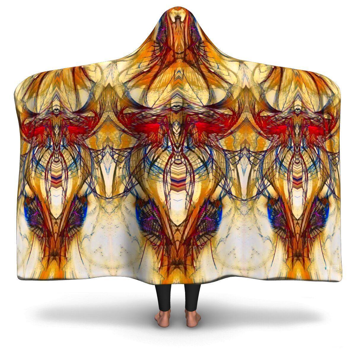 GOLDEN AGE PREMIUM HOODED BLANKET with WRIST STRAPS | Plush, Premium Sherpa | Kids, Adult - Manifestie