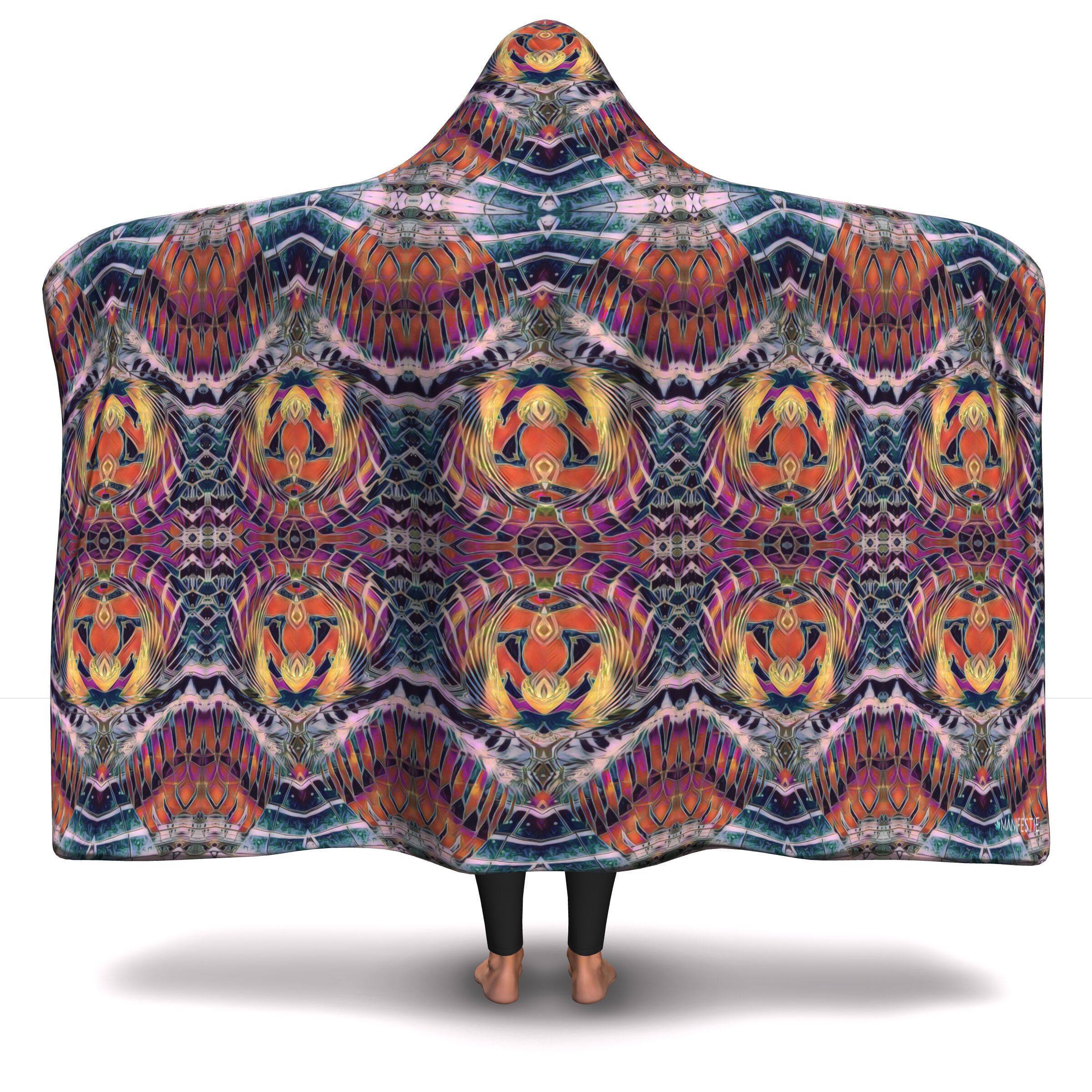 KINICH AHAU PREMIUM HOODED BLANKET with WRIST STRAPS | Plush, Premium Sherpa | Kids, Adult - Manifestie