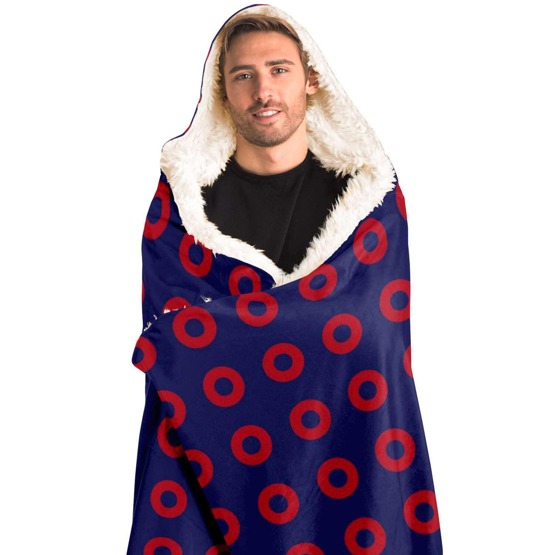 Fishman Donuts Phish PREMIUM HOODED BLANKET with WRIST STRAPS | Phish Band - Manifestie