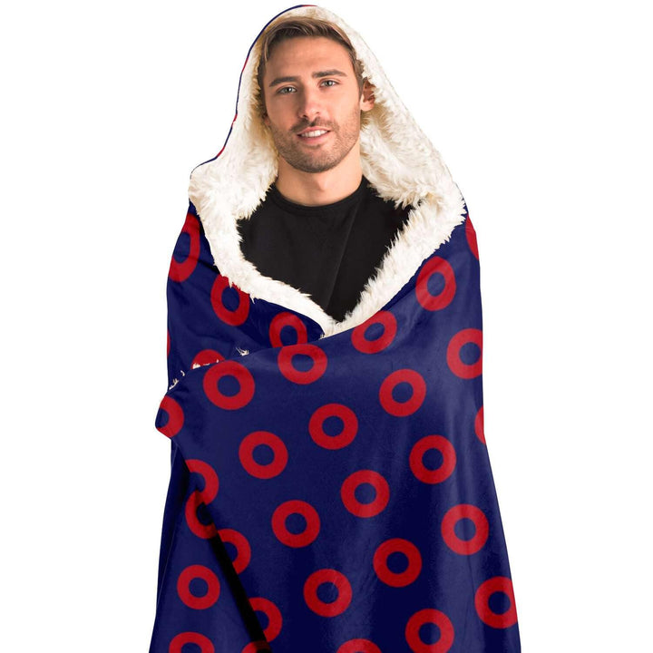 Fishman Donuts Phish PREMIUM HOODED BLANKET with WRIST STRAPS | Phish Band - Manifestie