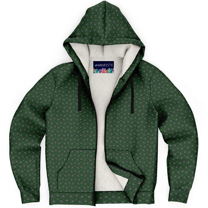 Jade Sacred Connections Premium Sherpa Lined Zip Hoodie - Manifestie