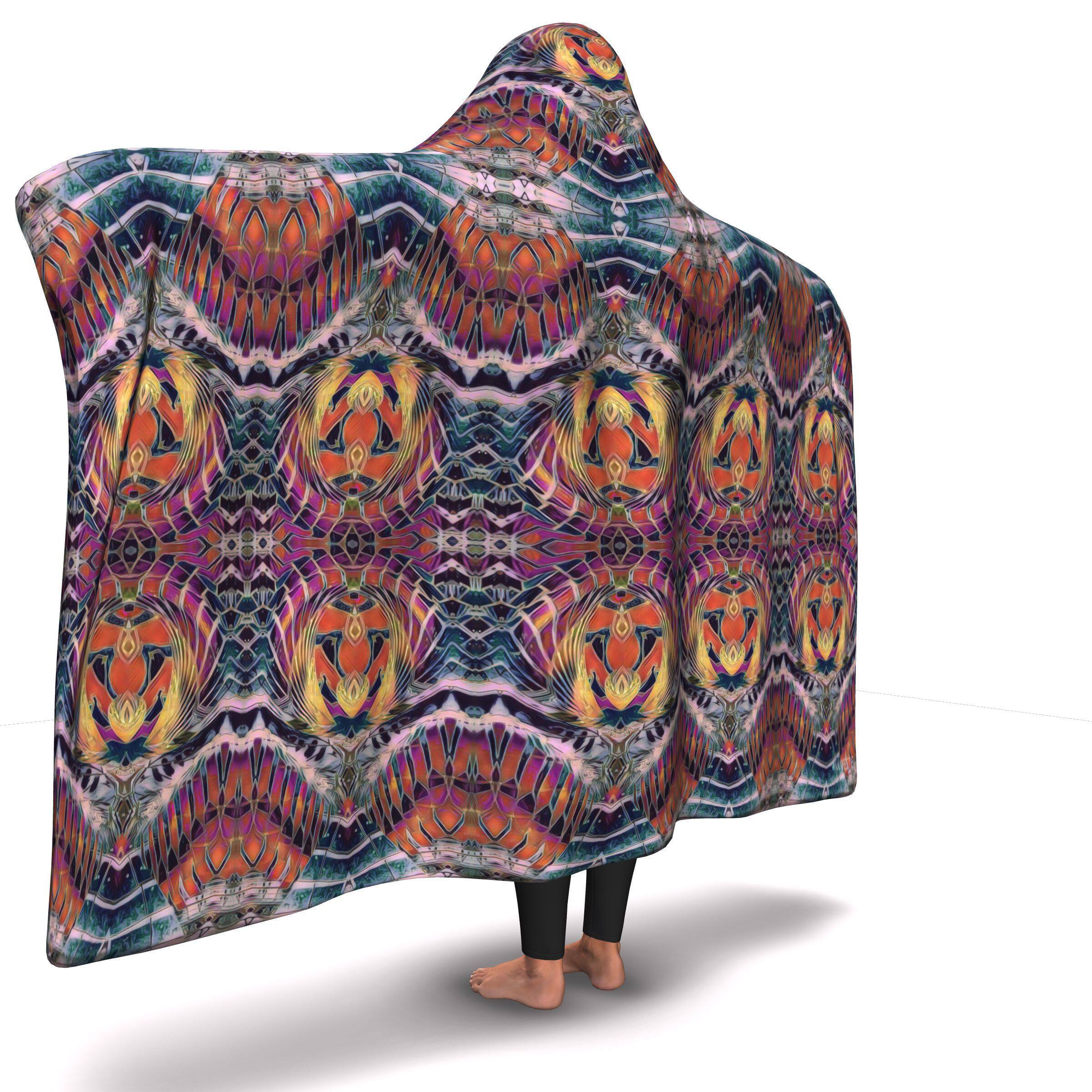 KINICH AHAU PREMIUM HOODED BLANKET with WRIST STRAPS | Plush, Premium Sherpa | Kids, Adult - Manifestie
