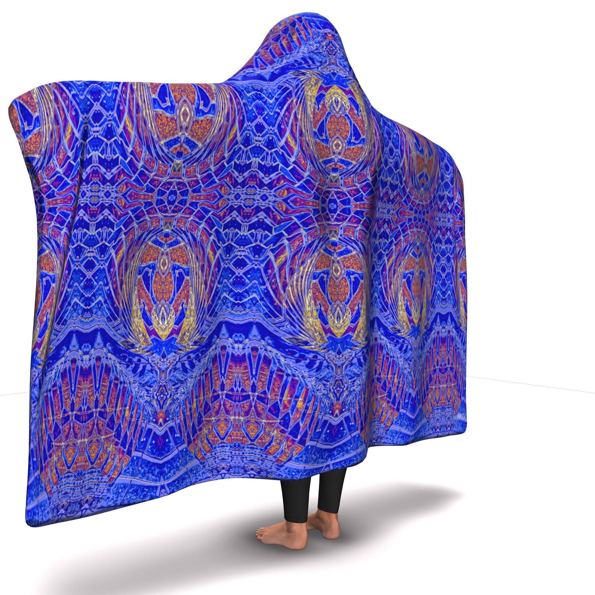 TEMPLE OF ANUBIS PREMIUM HOODED BLANKET with WRIST STRAPS | Plush, Premium Sherpa | Kids, Adult - Manifestie