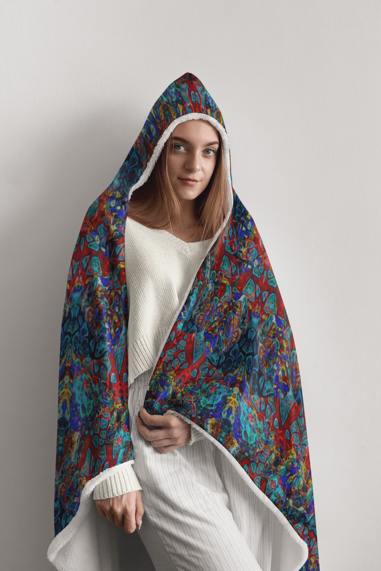 ELAMITE Premium HOODED BLANKET with Wrist Straps | Plush, Premium Sherpa | Kids, Adult - Manifestie
