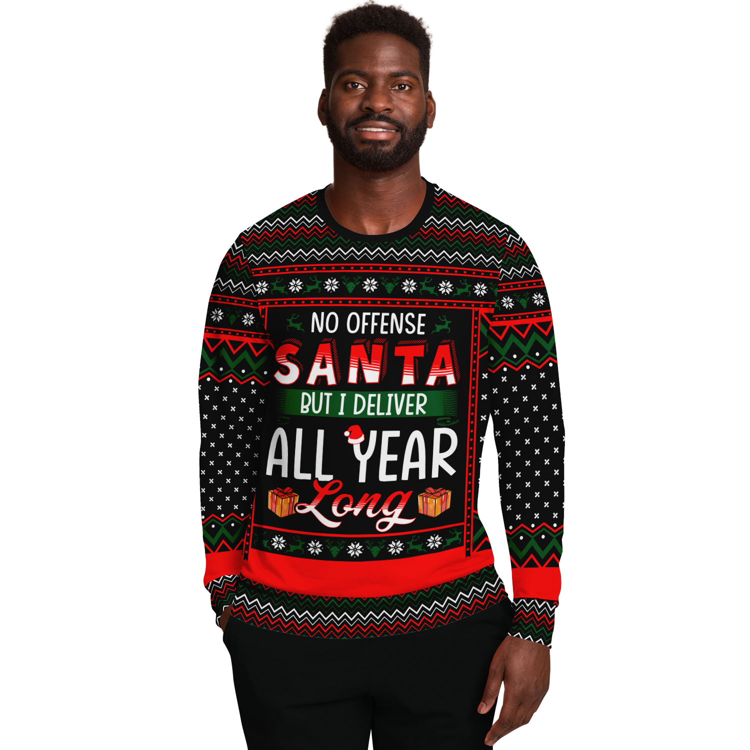 I Deliver All Year Long Christmas Sweatshirt | Unisex Ugly Christmas Sweater, Xmas Sweater, Holiday Sweater, Festive Sweater, Funny Redhead Sweater, Funny Party Shirt
