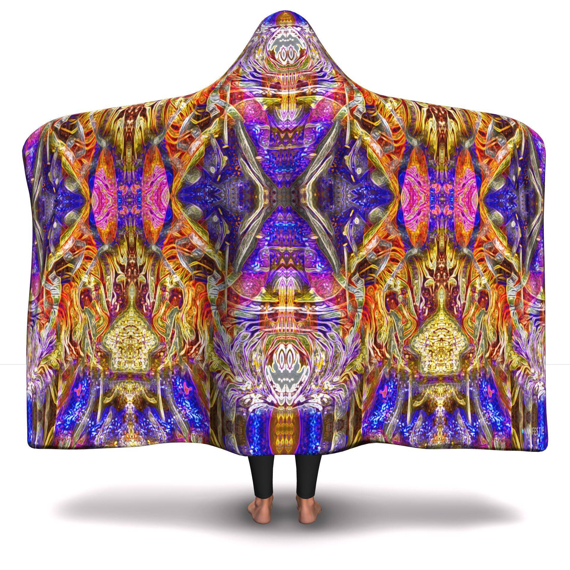 NIRVANA BLISS Hooded Blanket with Wrist Straps| Plush, Premium Sherpa | Kids, Adult - Manifestie