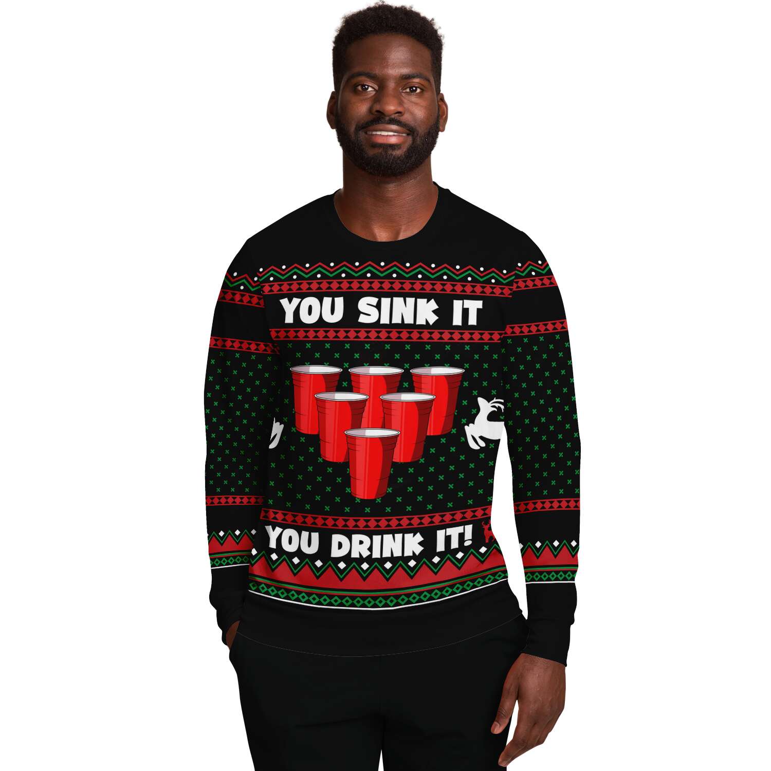 You Sink It You Drink It Sweatshirt | Unisex Ugly Christmas Sweater, Xmas Sweater, Holiday Sweater, Festive Sweater, Funny Sweater, Funny Party Shirt