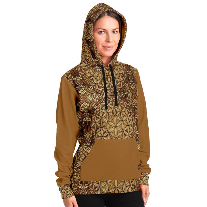 GOLDEN FLOWER OF LIFE PREMIUM PULLOVER HOODIE - Manifestie