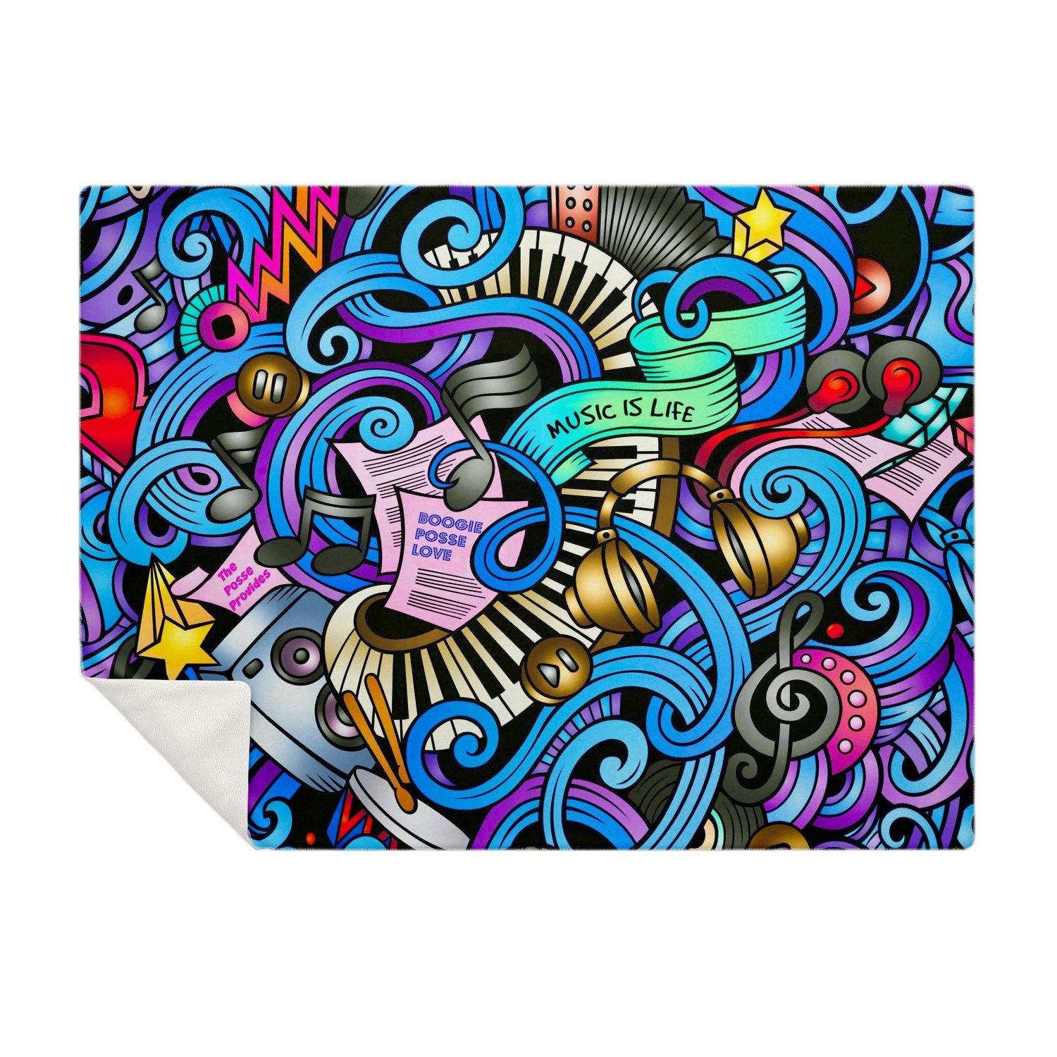 Boogie Posse Premium Microfleece Blanket - Manifestie