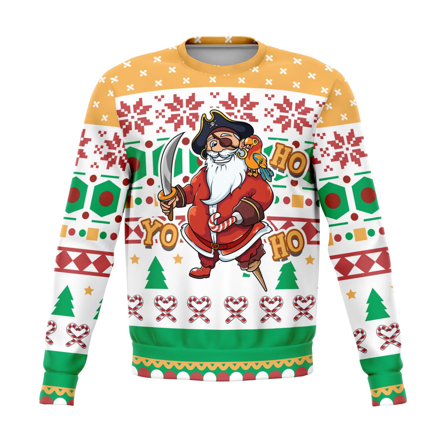 Yo Ho Ho Pirate Sweatshirt | Unisex Ugly Christmas Sweater, Xmas Sweater, Holiday Sweater, Festive Sweater, Funny Sweater, Funny Party Shirt