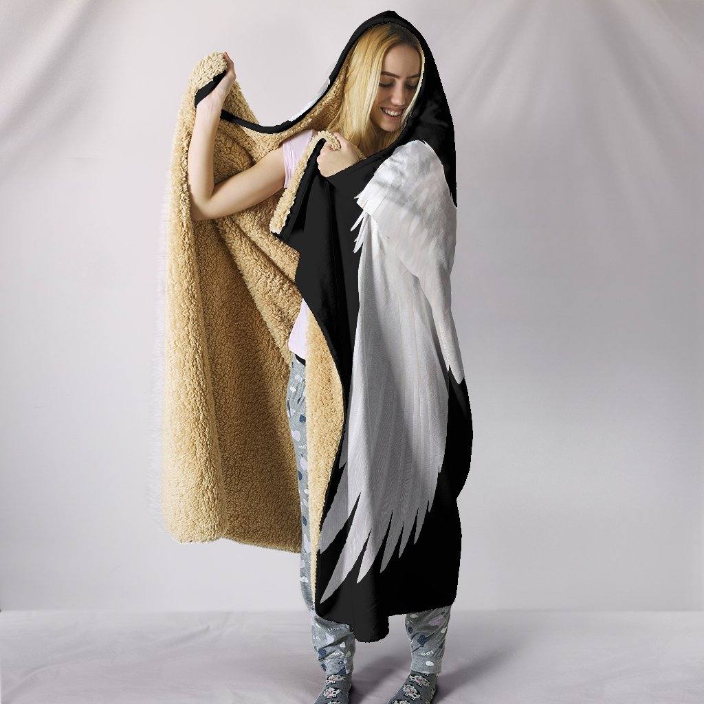 White Angel Wings Hooded Blanket | Plush, Premium Sherpa | Kids, Adult - Manifestie