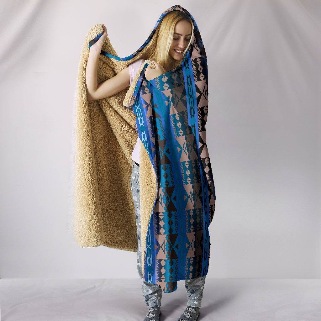 Blue Lodge Hooded Blanket | Plush, Premium Sherpa | Kids, Adult - Manifestie