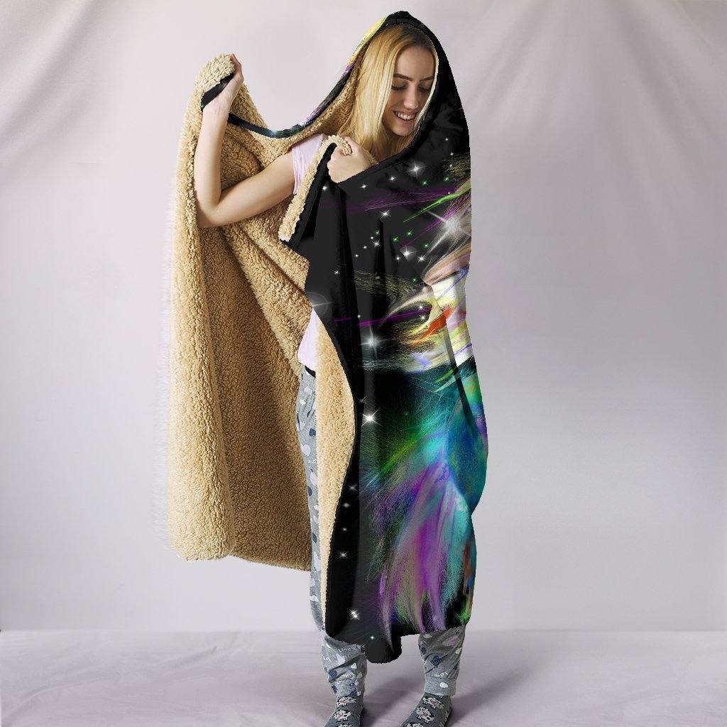 Unicorn Hooded Blanket | Plush, Premium Sherpa | Kids, Adult | Rainbow - Manifestie