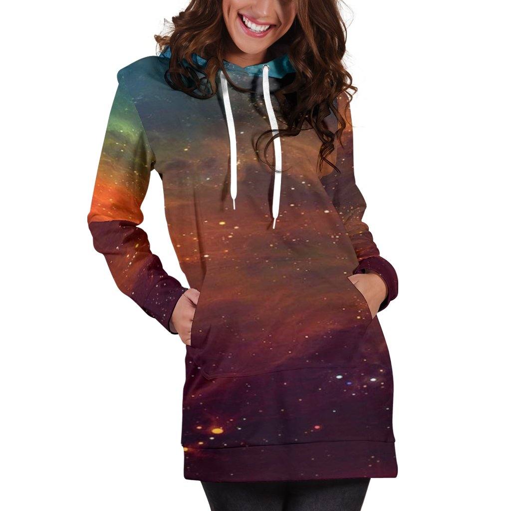 Universe Hoodie Dress  | Premium Longline Hoodie Sweatshirt - Manifestie