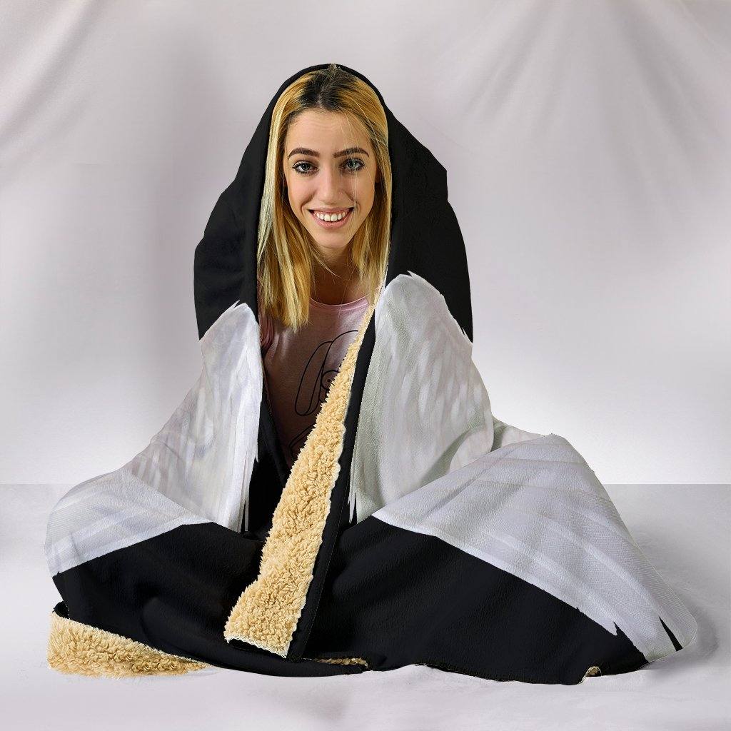 White Angel Wings Hooded Blanket | Plush, Premium Sherpa | Kids, Adult - Manifestie