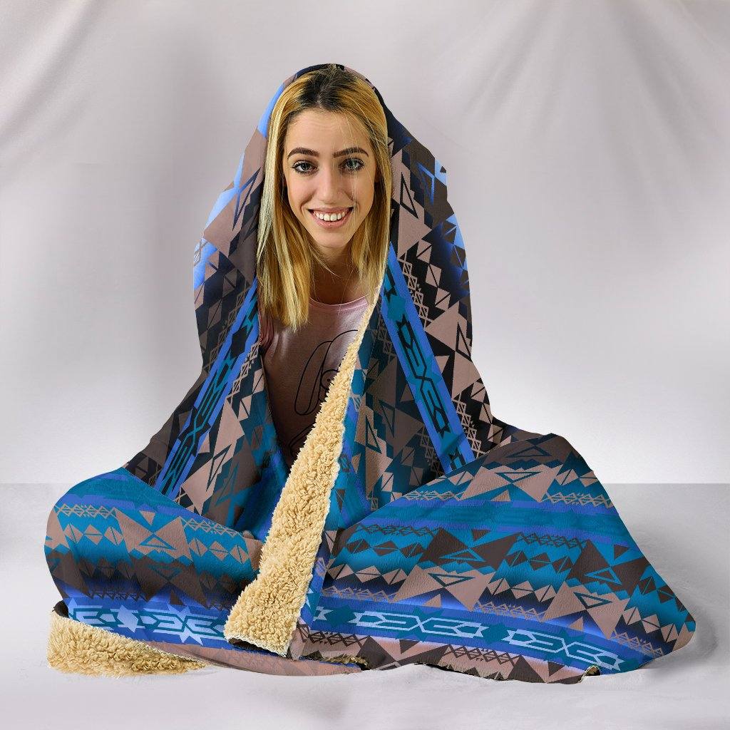 Blue Lodge Hooded Blanket | Plush, Premium Sherpa | Kids, Adult - Manifestie