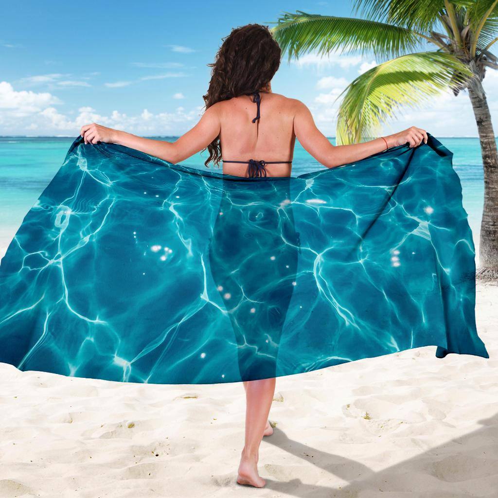 Pool Of Water Chiffon Beach Cover Up | Sarong | Pareo - Manifestie