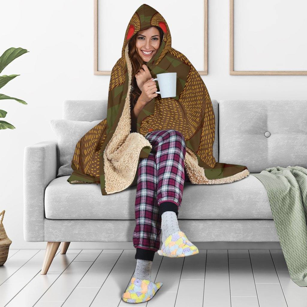 Mountain Forest Bear Hooded Blanket | Plush, Premium Sherpa | Kids, Adult - Manifestie