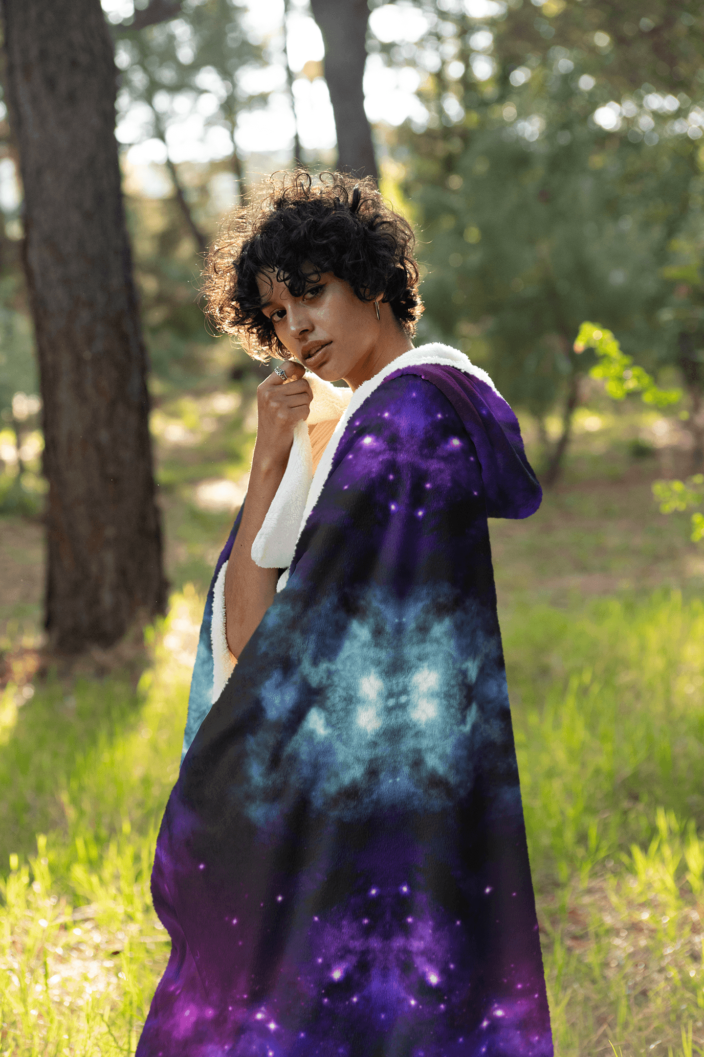 GALACTIC HOODED BLANKET | Plush, Premium Sherpa | Kids, Adult - Manifestie