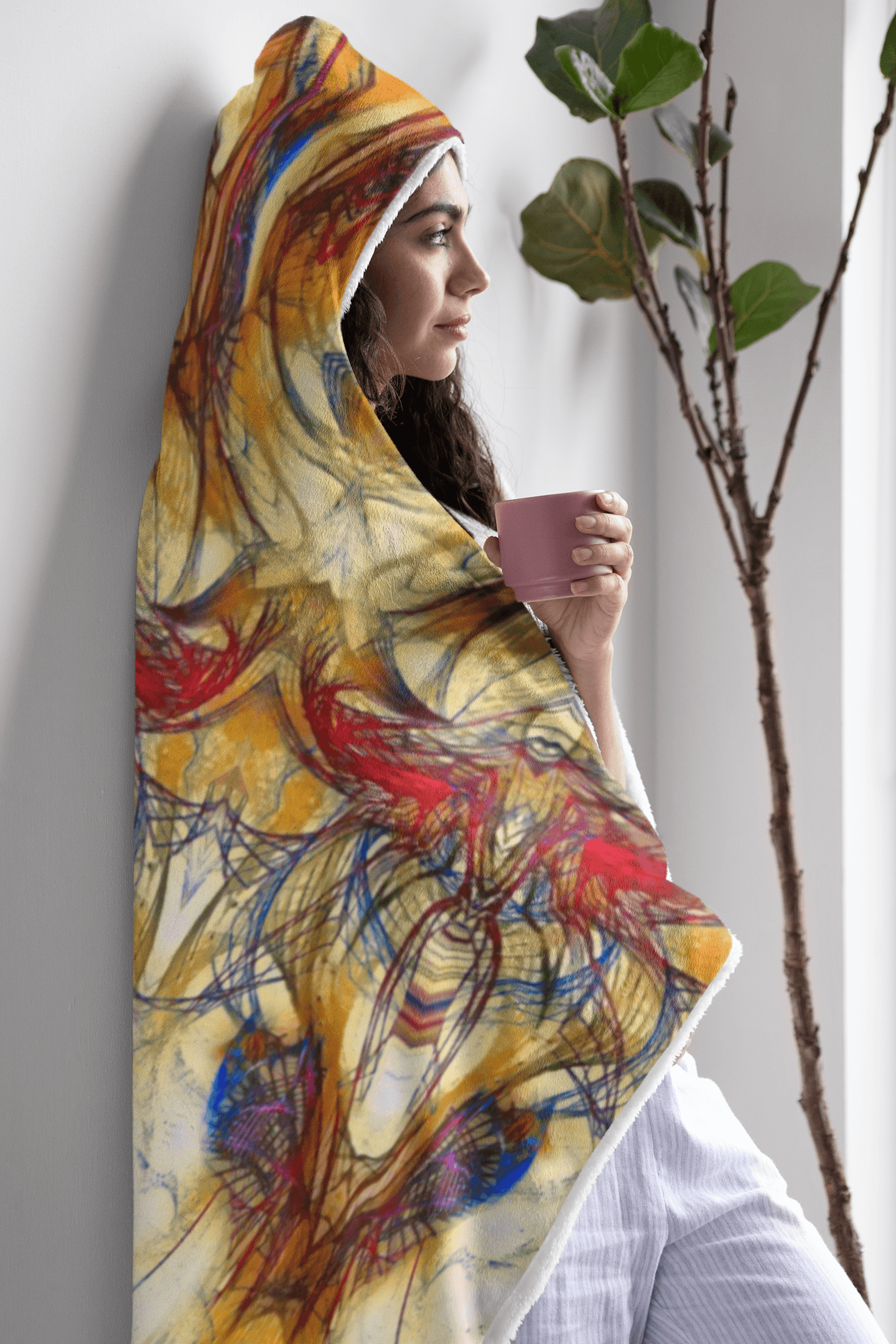 GOLDEN AGE PREMIUM HOODED BLANKET with WRIST STRAPS | Plush, Premium Sherpa | Kids, Adult - Manifestie