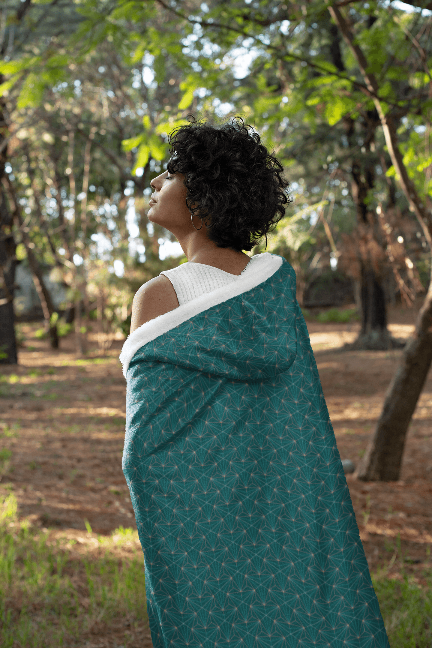 TURQUOISE PREMIUM HOODED BLANKET with WRIST STRAPS | Plush, Premium Sherpa | Kids, Adult - Manifestie