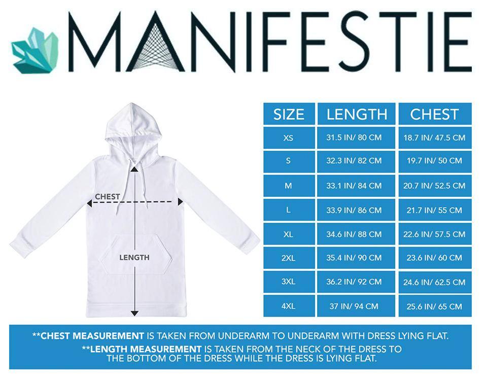 Mandala 2 Hoodie Dress | Longline Hoodie Sweatshirt - Manifestie