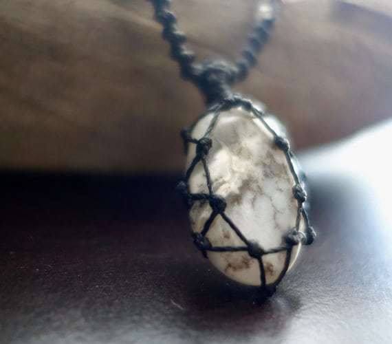 Tree Agate Macrame Necklace | Stone of Abundance | Micro-Macrame | Unisex, Healing Crystal Jewelry - Manifestie