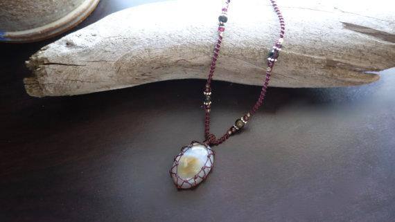 Short Black Onyx Macrame Necklace | Your Stone for Stength | Unisex, Healing Crystal Jewelry - Manifestie