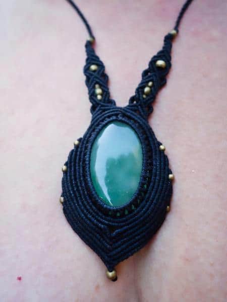 Nephrite Jade Macrame Necklace | Shakti Design | Stone of Fidelity