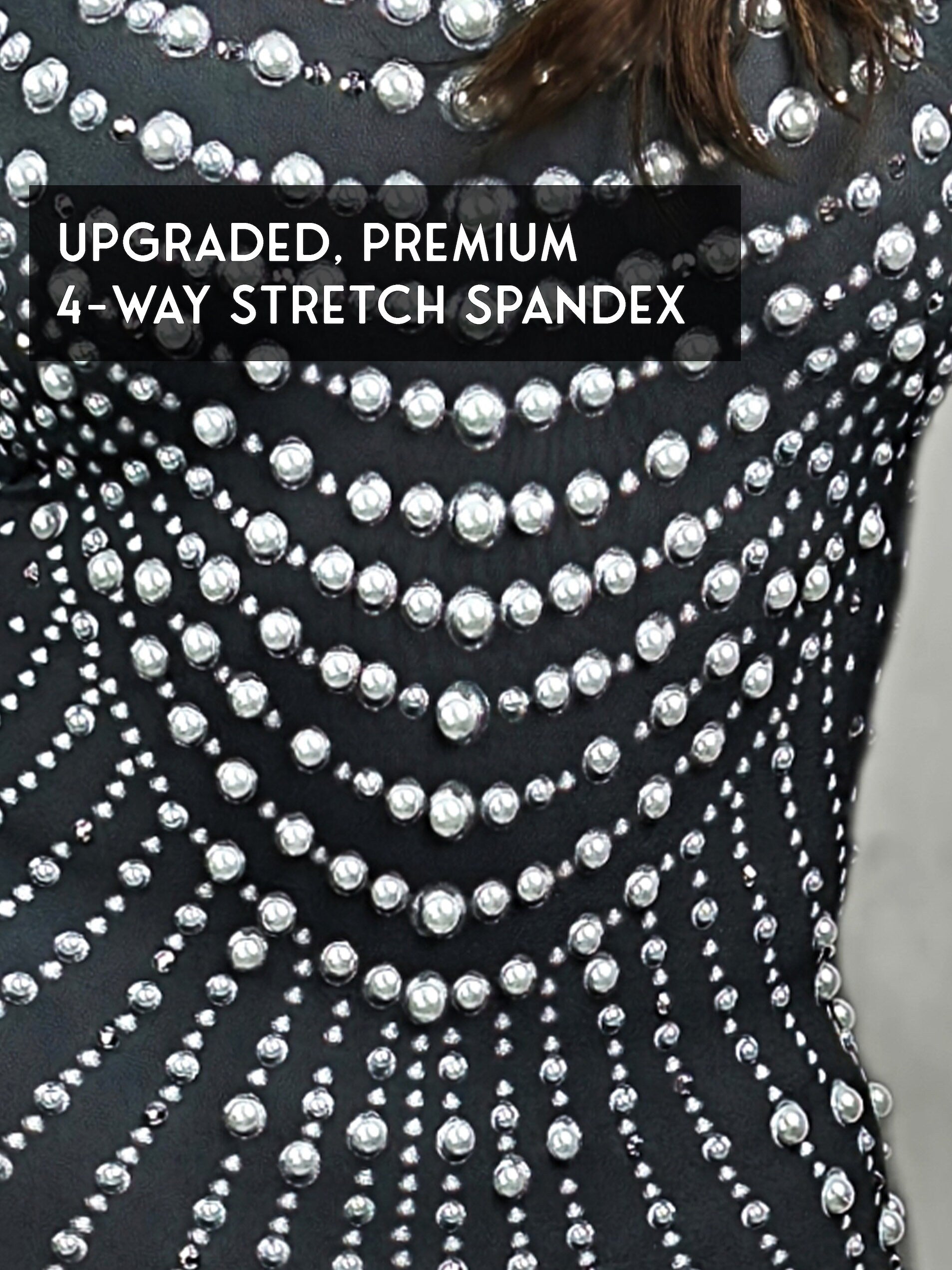 Salacia Rhinestone Bodysuit / Black Pearl Festival Outfit / New Years Eve Crystal Catsuit / Burning Man Futuristic Performer Costume Tribal