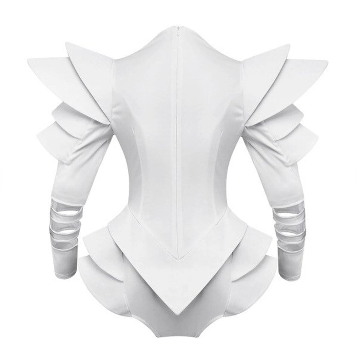 Leeloo SciFi Dress / Geometric Lady Gaga Costume / Futuristic Alien Space Girl / Cutout Shoulders Mesh Cosplay Catsuit