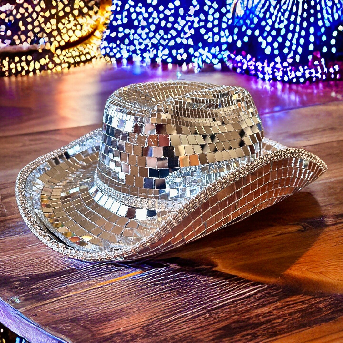 Youngcome Disco Ball Cowboy Hat Classic Disco Ball Festival