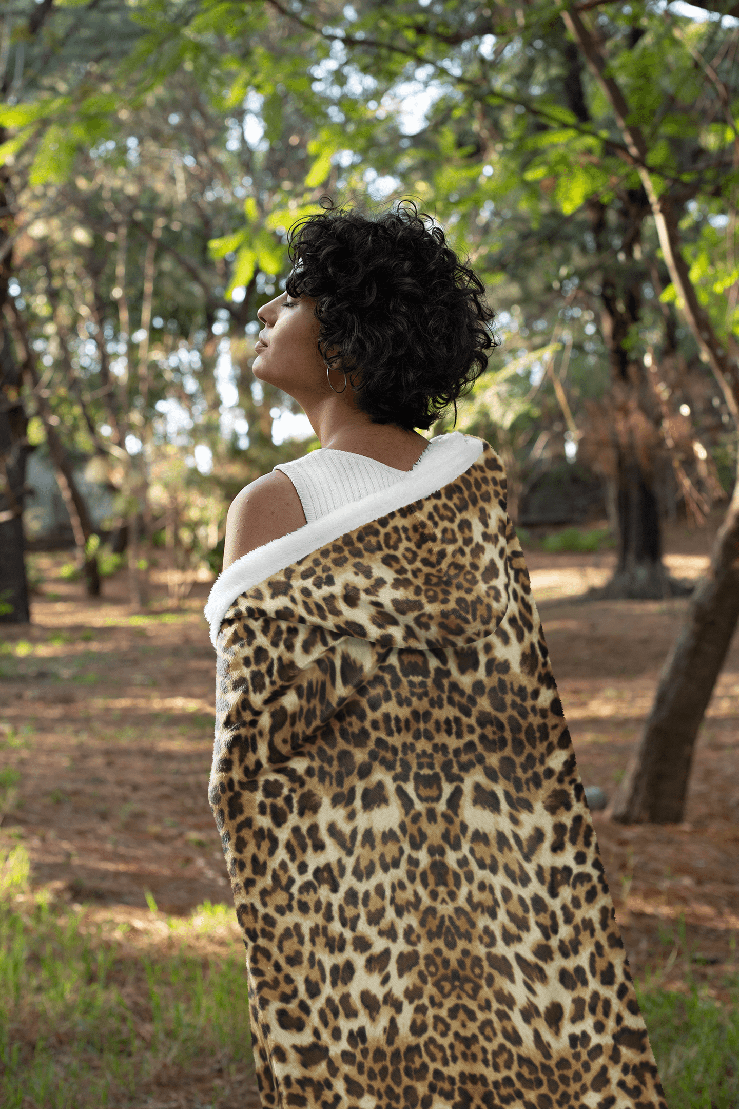LEOPARD PRINT PREMIUM HOODED BLANKET with WRIST STRAPS | Plush, Premium Sherpa | Kids, Adult - Manifestie