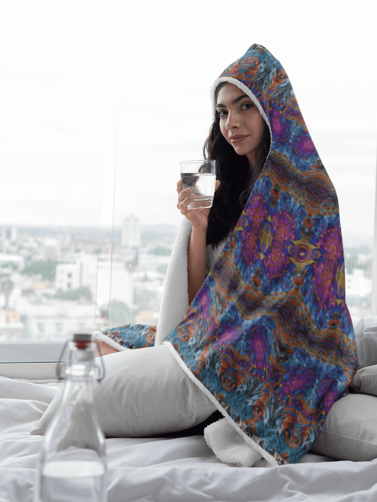 LUCID DREAMS PREMIUM HOODED BLANKET with WRIST STRAPS | Plush, Premium Sherpa | Kids, Adult - Manifestie