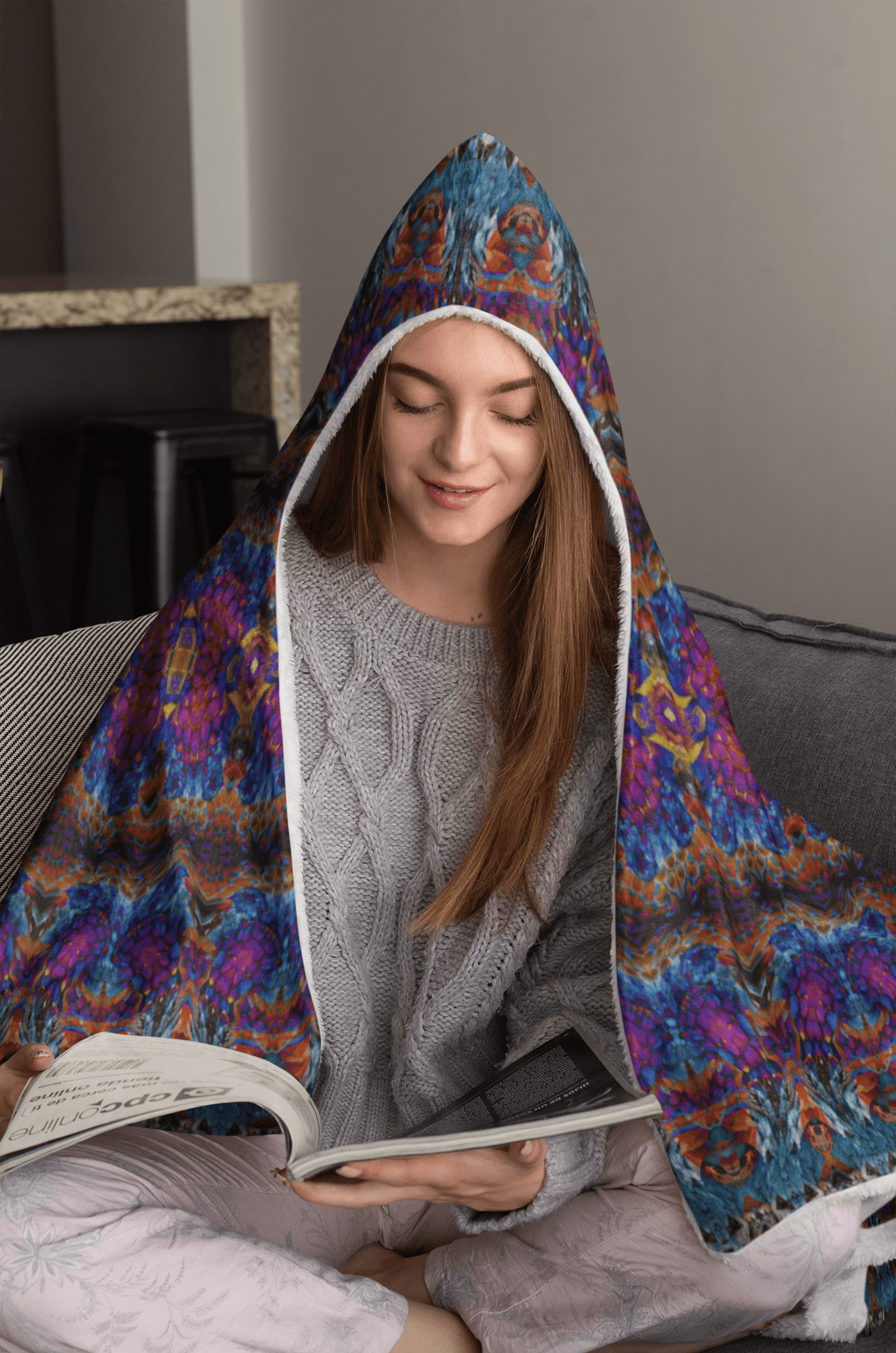 LUCID DREAMS PREMIUM HOODED BLANKET with WRIST STRAPS | Plush, Premium Sherpa | Kids, Adult - Manifestie