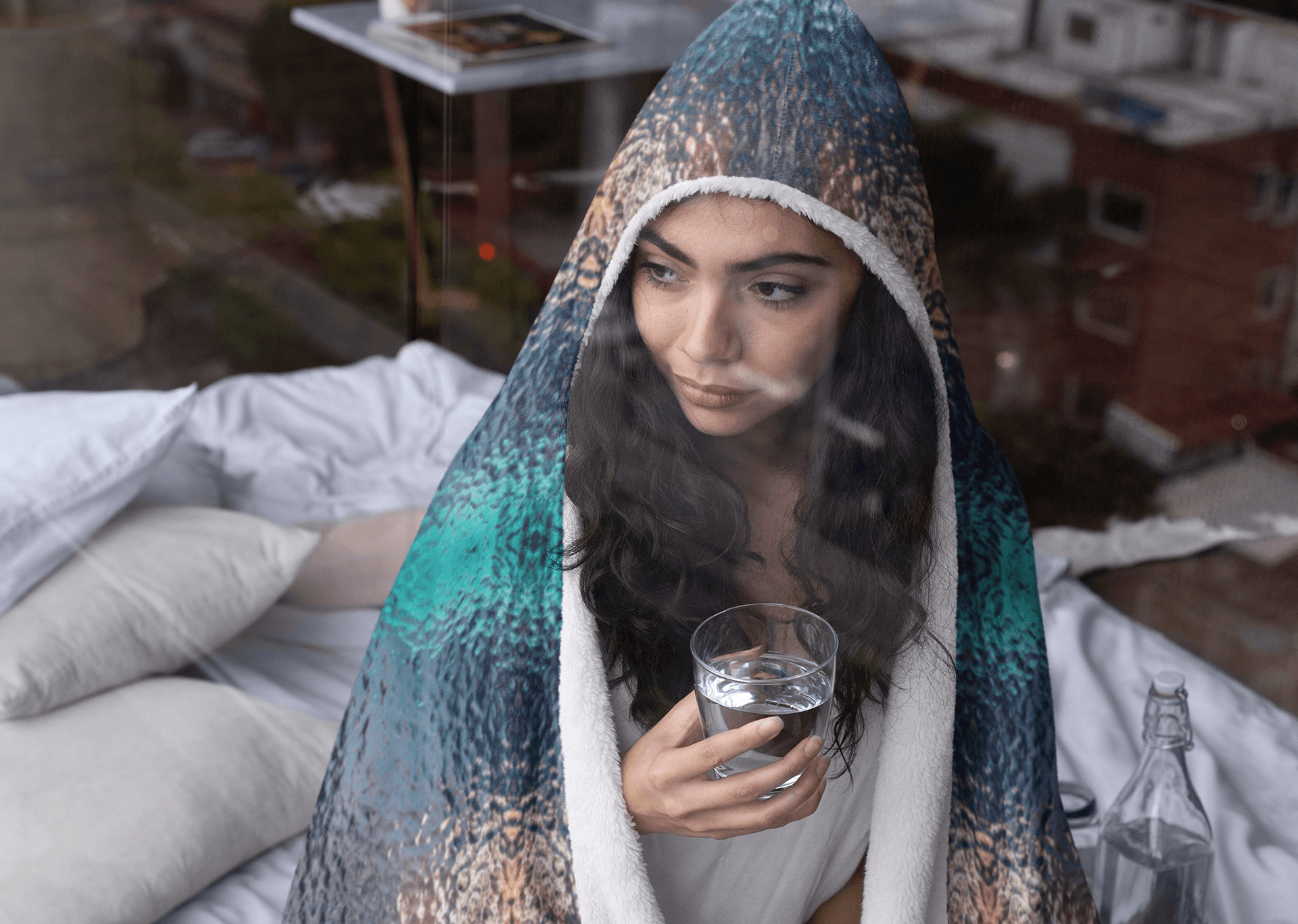MICRODROP PREMIUM HOODED BLANKET WITH WRIST STRAPS | Plush, Premium Sherpa | Kids, Adult - Manifestie