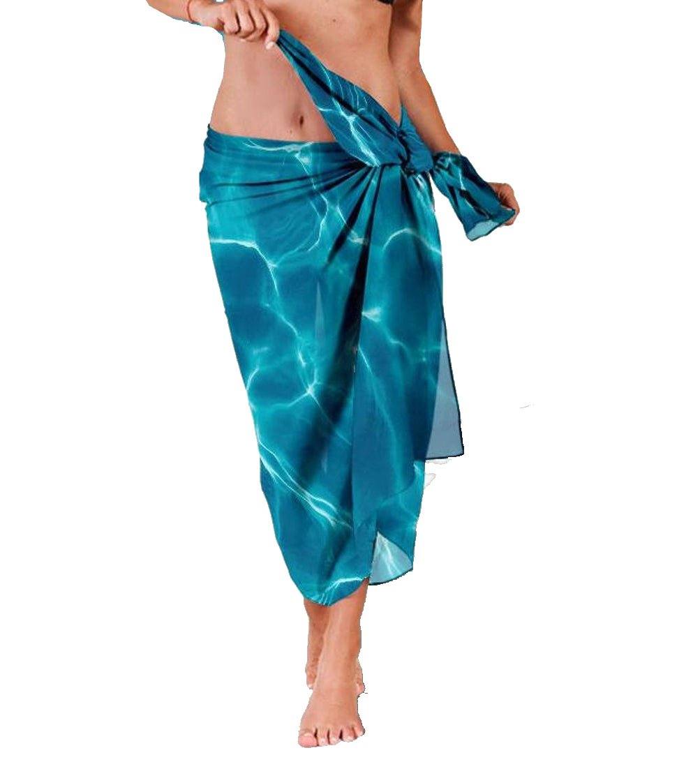 Pool Of Water Chiffon Beach Cover Up | Sarong | Pareo - Manifestie